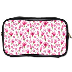 Watercolor Spring Flowers pattern Toiletries Bags 2-Side