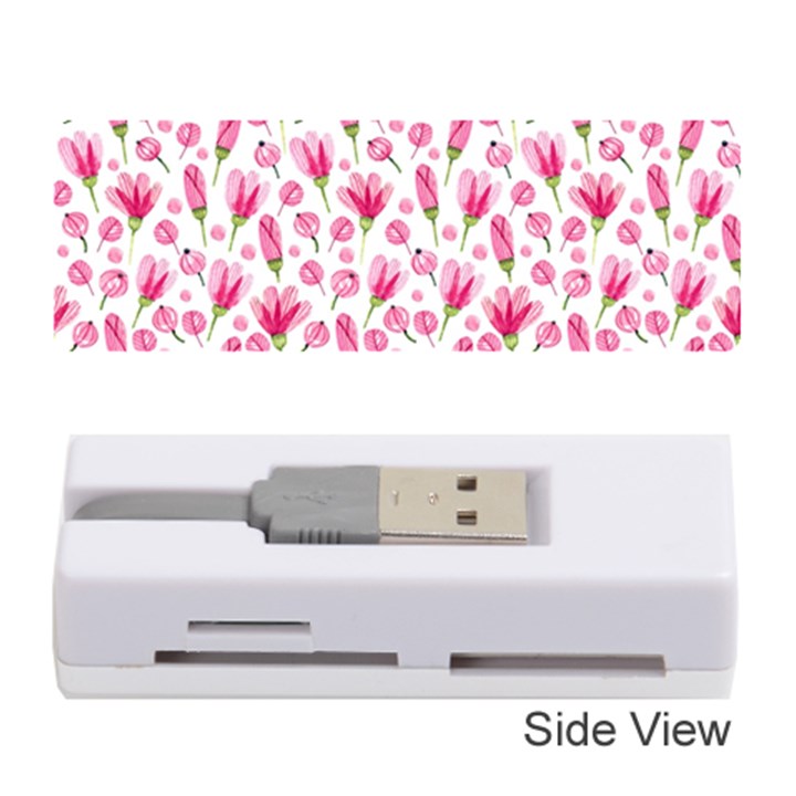 Watercolor Spring Flowers pattern Memory Card Reader (Stick) 