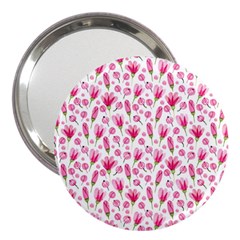 Watercolor Spring Flowers pattern 3  Handbag Mirrors