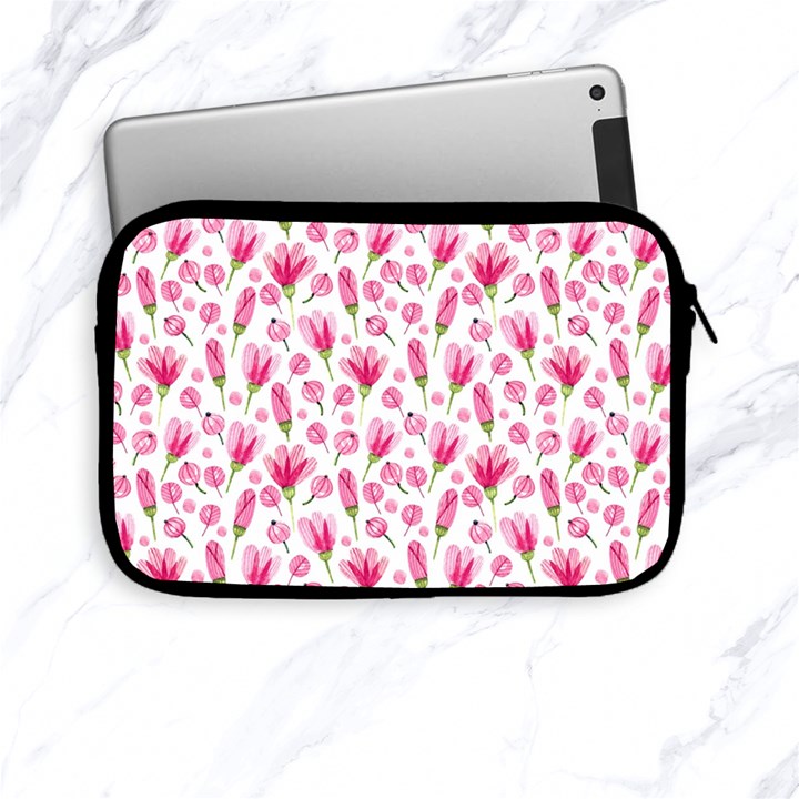 Watercolor Spring Flowers pattern Apple iPad Mini Zipper Cases