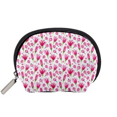 Watercolor Spring Flowers pattern Accessory Pouches (Small) 