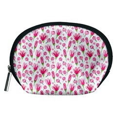 Watercolor Spring Flowers pattern Accessory Pouches (Medium) 