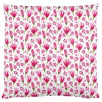 Watercolor Spring Flowers pattern Large Flano Cushion Case (Two Sides) Back