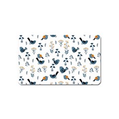 Spring Flowers And Birds Pattern Magnet (name Card) by TastefulDesigns