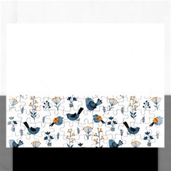 Spring Flowers And Birds Pattern Rectangular Jigsaw Puzzl by TastefulDesigns