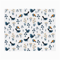 Spring Flowers And Birds Pattern Small Glasses Cloth (2-side) by TastefulDesigns