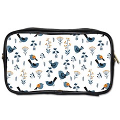 Spring Flowers And Birds Pattern Toiletries Bags 2-side by TastefulDesigns