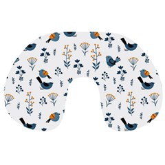 Spring Flowers And Birds Pattern Travel Neck Pillows by TastefulDesigns