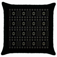 Dark Ethnic Stars Motif Pattern Throw Pillow Case (black) by dflcprints