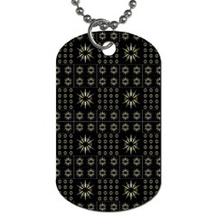 Dark Ethnic Stars Motif Pattern Dog Tag (two Sides) by dflcprints