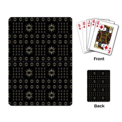 Dark Ethnic Stars Motif Pattern Playing Card by dflcprints