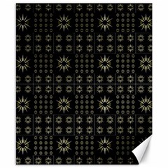 Dark Ethnic Stars Motif Pattern Canvas 8  X 10  by dflcprints