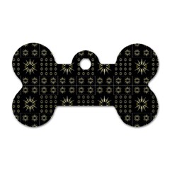 Dark Ethnic Stars Motif Pattern Dog Tag Bone (one Side) by dflcprints