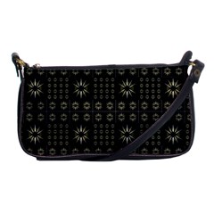 Dark Ethnic Stars Motif Pattern Shoulder Clutch Bags by dflcprints