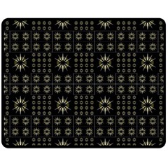 Dark Ethnic Stars Motif Pattern Fleece Blanket (medium)  by dflcprints