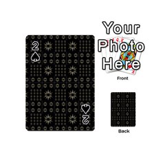 Dark Ethnic Stars Motif Pattern Playing Cards 54 (mini)  by dflcprints