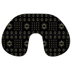 Dark Ethnic Stars Motif Pattern Travel Neck Pillows by dflcprints