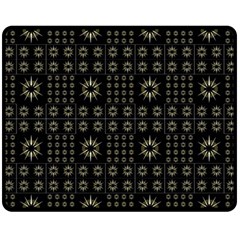 Dark Ethnic Stars Motif Pattern Double Sided Fleece Blanket (medium)  by dflcprints