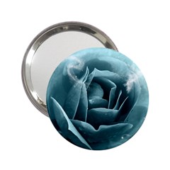 Beautiful Blue Roses With Water Drops 2 25  Handbag Mirrors by FantasyWorld7