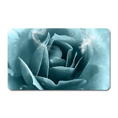 Beautiful Blue Roses With Water Drops Magnet (rectangular) by FantasyWorld7