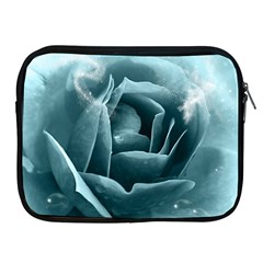 Beautiful Blue Roses With Water Drops Apple Ipad 2/3/4 Zipper Cases by FantasyWorld7