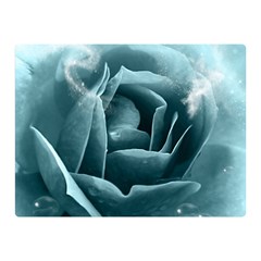 Beautiful Blue Roses With Water Drops Double Sided Flano Blanket (mini)  by FantasyWorld7