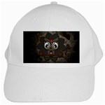 Wonderful Cute  Steampunk Owl White Cap