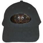 Wonderful Cute  Steampunk Owl Black Cap