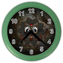 Wonderful Cute  Steampunk Owl Color Wall Clocks by FantasyWorld7