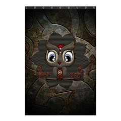 Wonderful Cute  Steampunk Owl Shower Curtain 48  X 72  (small)  by FantasyWorld7