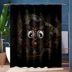 Wonderful Cute  Steampunk Owl Shower Curtain 60  X 72  (medium)  by FantasyWorld7