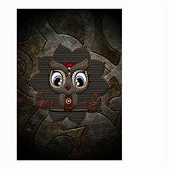 Wonderful Cute  Steampunk Owl Small Garden Flag (two Sides) by FantasyWorld7