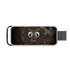 Wonderful Cute  Steampunk Owl Portable Usb Flash (one Side) by FantasyWorld7