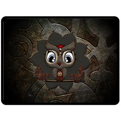 Wonderful Cute  Steampunk Owl Double Sided Fleece Blanket (large)  by FantasyWorld7