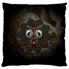 Wonderful Cute  Steampunk Owl Standard Flano Cushion Case (one Side) by FantasyWorld7