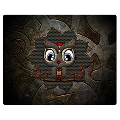 Wonderful Cute  Steampunk Owl Double Sided Flano Blanket (medium)  by FantasyWorld7