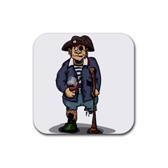 Cute Pirate Rubber Coaster (square) 