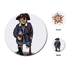 Cute Pirate Playing Cards (round) 