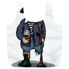 Cute Pirate Full Print Recycle Bags (l)  by ImagineWorld