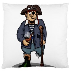 Cute Pirate Large Flano Cushion Case (two Sides) by ImagineWorld