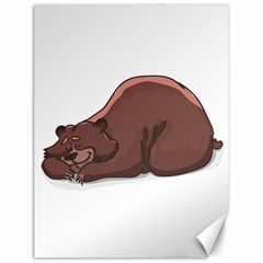 Cute Bear Sleeping Canvas 12  X 16  