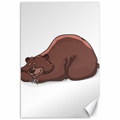 Cute Bear Sleeping Canvas 12  X 18   by ImagineWorld