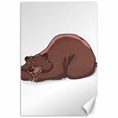 Cute Bear Sleeping Canvas 24  X 36  by ImagineWorld