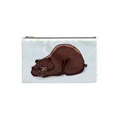 Cute Bear Sleeping Cosmetic Bag (small)  by ImagineWorld