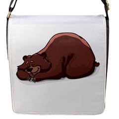 Cute Bear Sleeping Flap Messenger Bag (s) by ImagineWorld