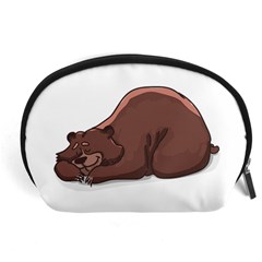 Cute Bear Sleeping Accessory Pouches (large)  by ImagineWorld