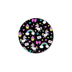 Cute Unicorn Pattern Golf Ball Marker (4 Pack) by Valentinaart