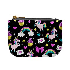 Cute Unicorn Pattern Mini Coin Purses by Valentinaart