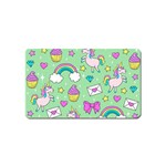 Cute Unicorn Pattern Magnet (Name Card) Front