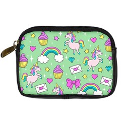 Cute Unicorn Pattern Digital Camera Cases by Valentinaart